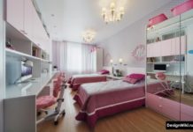 design della stanza per una ragazza adolescente in stile moderno