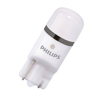 Philips 127996000KX2 X-treme Vision LED T10 6000K CeraLight, Diffusione Uniforme della Luce a 360°