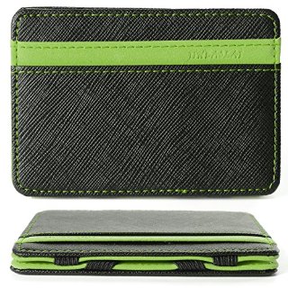 Portafoglio Magico in simili cuoio - magic wallet Credit Card Holder - porta moneta --Verde