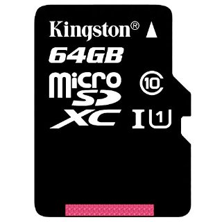 Kingston SDC10G2/64GB Scheda MicroSD da 64 GB, Classe 10, UHS-I, 45 MB/s, con Adattatore SD, Nero