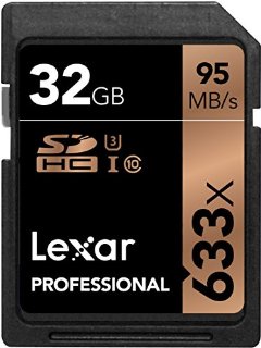 Lexar Professional 32GB 633x SDHC Class 10 UHS-I Memory Card - LSD32GCBEU633