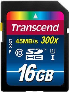 Transcend TS16GSDU1 Scheda di Memoria SDHC, 16GB, Classe 10 UHS-I 400x (Premium), Velocità Trasferimento 60MB/sec (max)