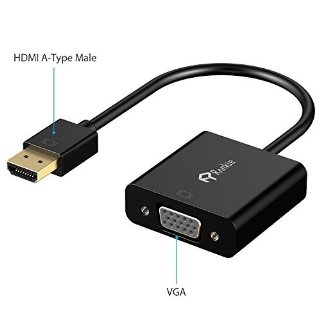 HDMI su VGA, Rankie® Placcato Oro HDTV HDMI su VGA Adattatore Convertitore Maschio a Femmina con Cavo di Ricarica Micro USB