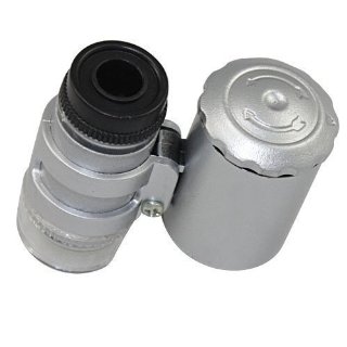 Tonor Mini microscopio Tascabile LED con Lente di ingrandimento Regolabile Zoom 60x per Gioielliere