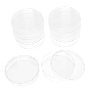 Sourcingmap - Piastre di Petri in polistirene, sterili, per coltura batterica, 70 x 15 mm, 10 pz, trasparenti