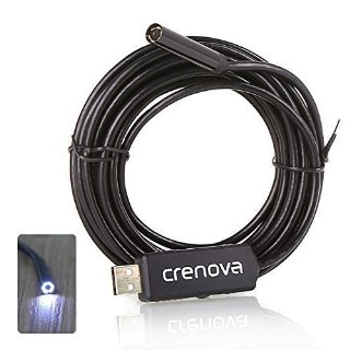 Crenova® iScope 2.0 Megapixel CMOS HD USB Endoscopio impermeabilizza la macchina fotografica portatile periscopio digitale macchina fotografica di controllo del serpente (5 metri cavo)