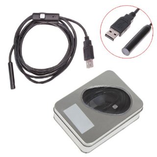 SODIAL (R) 7MM 6 USB LED periscopio endoscopio controllo della videocamera Loupe impermeabile 2M