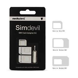 MediaDevil Kit adattatore 3-in-1 Simdevil per carte SIM (Nano / Micro / Standard)