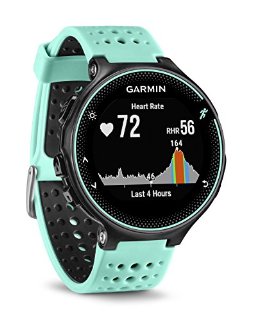 Garmin Forerunner 235 GPS Sportwatch con Sensore Cardio al Polso e Funzioni Smart, Nero/Blu