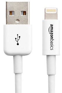 AmazonBasics - Cavo Lightning su USB, con certificazione Apple, lunghezza 1,8 m, colore: bianco