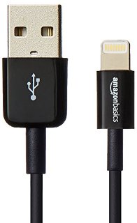 AmazonBasics - Cavo Lightning su USB, con certificazione Apple, lunghezza 0,9 m, colore: nero