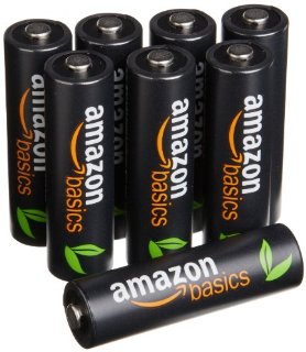 AmazonBasics - Pile Ricaricabili Stilo AA ad alta capacità, pre-caricate, 8 pezzi, durata di 500 cicli (2500 mAh, min. 2400 mAh)