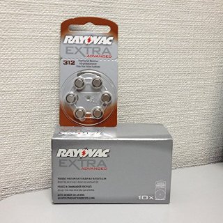 Rayovac 312AUX-6XE Batterie Extra Advanced, 10 confezioni da 6 pezzi