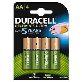 Duracell Ultra Ricaricabili Batterie AA HR6 LSD 2400 mAh 4 pezzi