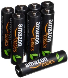 AmazonBasics - Pile Ricaricabili Mini Stilo AAA ad alta capacità, pre-caricate, 8 pezzi, durata di 500 cicli (850 mAh, min. 800 mAh) 800mAh