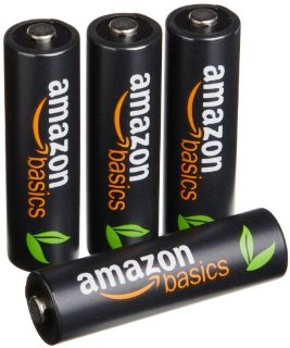AmazonBasics - Pile Ricaricabili Stilo AA ad alta capacità, pre-caricate, 4 pezzi, durata di 500 cicli (2500 mAh, min. 2400 mAh)