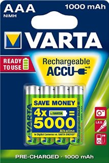 Varta -5703B/4 Batterie Ricaricabili (4 Pezzi)