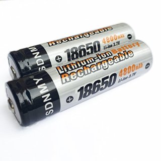 TekShopping® 2 batterie ricaricabili 18650 4800mAh 3,7 V Li-ion per lampade torcia