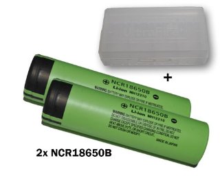 Panasonic - Batteria NCR18650B ricaricabile Li-Ion 18650 3.7V 3400 mAh - Button-Top (confezione da 2)