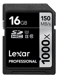 Lexar Professional Scheda di Memoria, 16GB, 1000x Speed SDHC UHS-II , LSD16GCRBEU1000