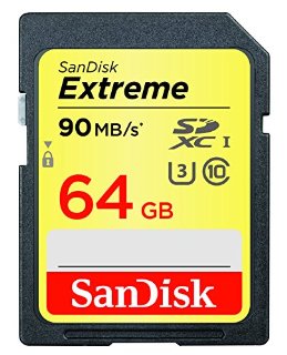 Scheda di Memoria SanDisk Extreme SDXC da 64 GB, fino a 90 MB/sec, Classe 10, U3 FFP