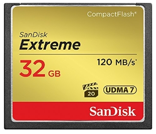 SanDisk SDCFXSB-032G-FFP Extreme CompactFlash Scheda di Memoria 32GB UDMA-7 120MB/S [Imballaggio Apertura Facile di Amazon]