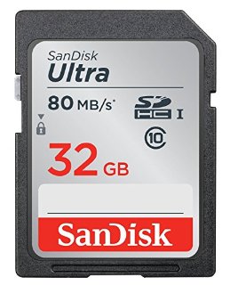 Scheda di Memoria SanDisk Ultra SDHC da 32 GB, fino a 80 MB/sec, Classe 10 FFP