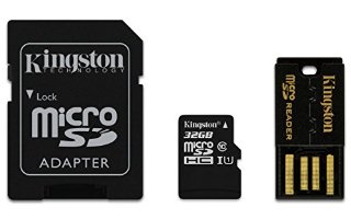 Kingston Mobility Kit Scheda micro-SDHC/SDXC 32GB classe 10, con adattatore SD e USB