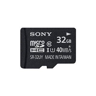 Sony SR32UYA Scheda Micro SD HC, UHS-I, Classe 10, 32 GB, con Adattatore, Nero