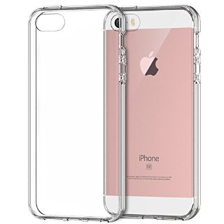 JETech® iPhone 5 5S SE Case Custodia Shock-Absorption Bumper Cover e anti-graffio trasparente per Apple iPhone 5/5S/SE (Cristallino)