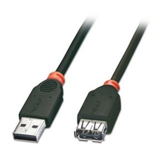 Lindy 31855 - Prolunga USB 2.0 - Tipo A Maschio a USB Tipo A Femmina - 2m - Nero