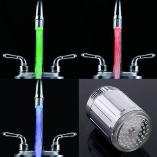 Sodial(R) - Luce a LED RGB per rubinetti, disponibile in 7 colori