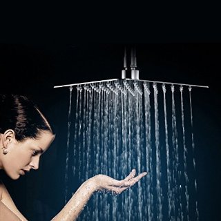 Yakult 10 pollici soffione doccia acciaio inox bagno soffione pioggia doccia montaggio a parete quadrata SRSH1003