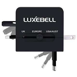 Luxebell® All-In-One (UK USA EURO Aust) + doppia porta USB Universale World Wide internazionale caricatore di corsa di corrente alternata adattatore Converter per Stati Uniti Regno Unito UE spina