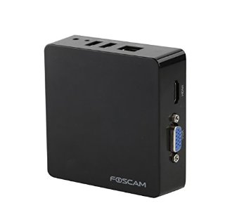 Foscam FN3004H/B Mini NVR Network Recorder Video con 4 Canali HD per Telecamera IP, ONVIF, Giorno/Notte, Rilevatore Movimenti, Nero