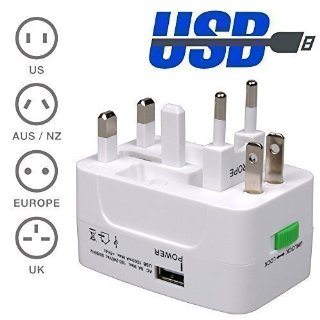 Recensioni dei clienti per MAXAH® Adattatore universale di corsa + 1 USB / All-in-one adattatore / adattatore internazionale / All-in-One universale World Wide / Travel Adapter per EU / UK / Australia / USA / Giappone --- 1 A (BIANCO) | tripparia.it