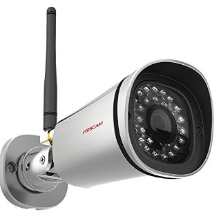 Foscam FI9800P Telecamera, HD 1.0 MP, H.264, 720p, Esterno, Visore Notturna, Rilevatore Movimenti, Alerte Mail/FTP, Compatibile iPhone e Android