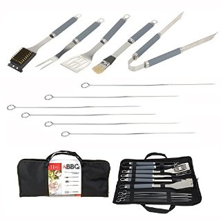 Recensioni dei clienti per Equipement BBQ - Barbecue Accessori Strumenti - Kit di 11 nuovi strumenti per il barbecue in acciaio inox con un nuovo pennello in ottone | tripparia.it