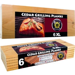 6 XL Piastre in legno di cedro per griglia - Confezione da 6 / 6 XL Cedar Grilling Planks - 6 Pack