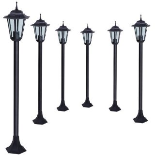 Jago GARL07Schwarz Lampioni lanterne da giardino Set da 6 in nero