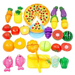 M&A-1 Set Frutta Verdura Cucina Giocattolo Taglio Gioco Per Bambini, 24 pezzi