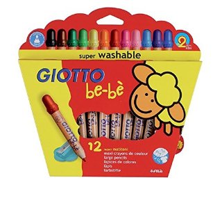 Giotto Bebè  466500 - Supermatitoni Astuccio 12 Colori + Temperamatite