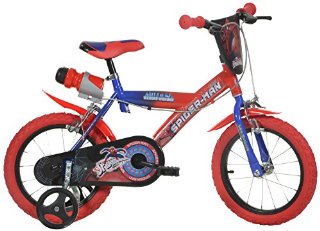 Dino Bikes 143 G-SA - Spiderman Bicicletta, 14 Pollici