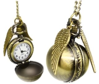 Everything-cheap Collana - boccino - Collana vintage in ottone, orologio da tasca