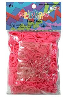 Rainbow Loom Elastici, Rosa, 600 Pezzi