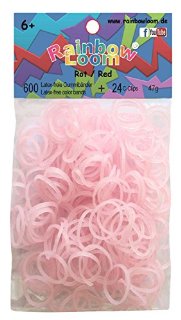 Rainbow Loom RL358 Silikon Glitzer pink 300 Stck