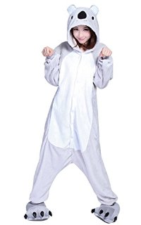 Ferrand Kigurumi Pigiama Unisex Adulto Cosplay Costume Animale Pigiama Koala Grigio S