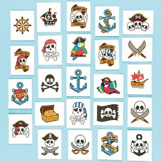 Recensioni dei clienti per Tatuaggi - Pirati - per i bambini a bastone - grande come il denaro da tasca e premio al compleanno dei bambini - 24 Pezzi | tripparia.it