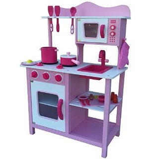 Commenti per Cucina per bambini Cucina gioco BLU/ ROSA / CIOCCOLATO / BIANCO in legno Gioco cucina Cucina giocattolo con accessori - rosa