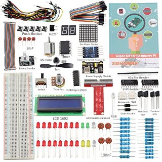 Sunfounder Project Super Starter Kit for Raspberry Pi 3, 2, Model B+ w/ 40-Pin GPIO Extension Board